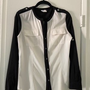 Women’s Medium Calvin Klein roll sleeve button up